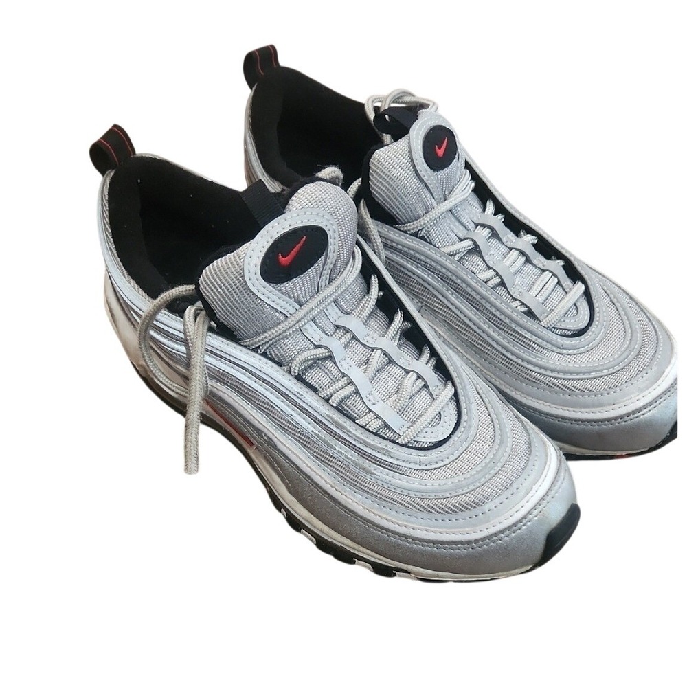 Nike Air Max 97 2022 OG Metallic Silver Bullet Reflective Women's 9 Sporty Red